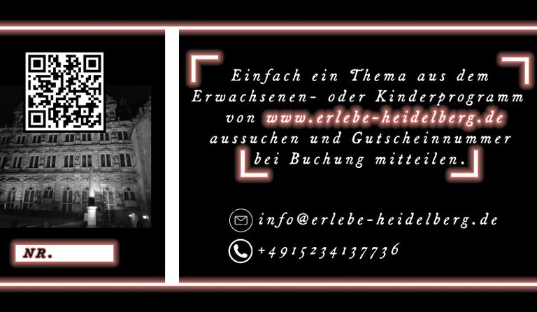 Foto der Rückseite eines Gutscheines, auf der die Buchungs-Telefonnummer abgedruckt ist.